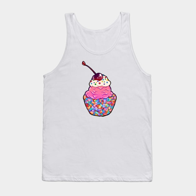 Pink Ice Cream and Fruity Cereal Tank Top by reginarennart